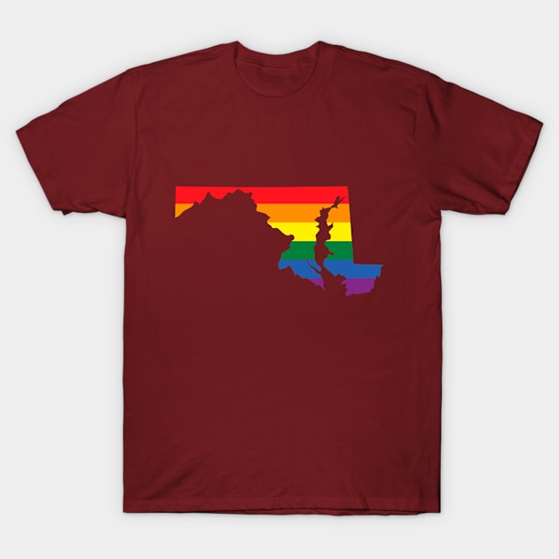 Maryland state LGBT Pride T-Shirt by FiftyStatesOfGay